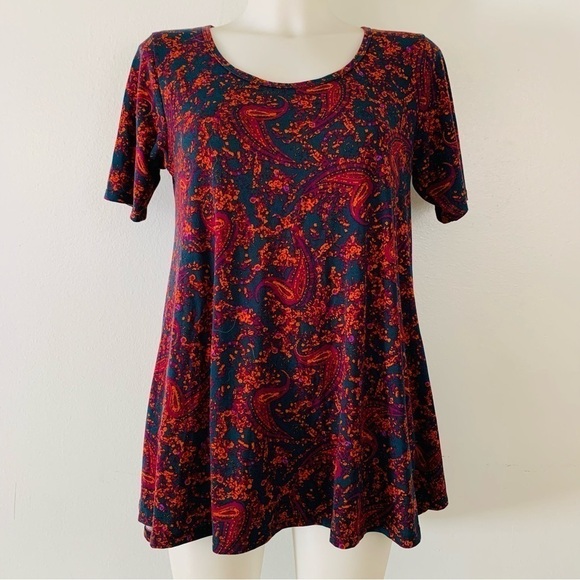 Lularoe Multi Color Paisley Floral Perfect T Size XS - Picture 1 of 6